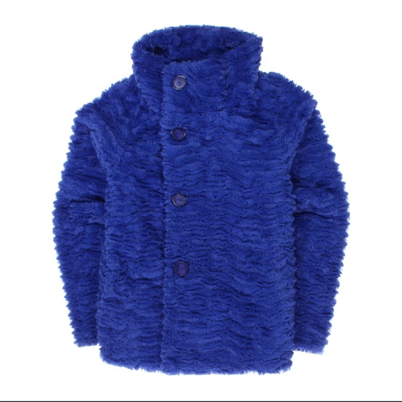 Patagonia Other - Patagonia Girls Palage Faux Fur Jacket Buttons Pockets Blue Medium (10)